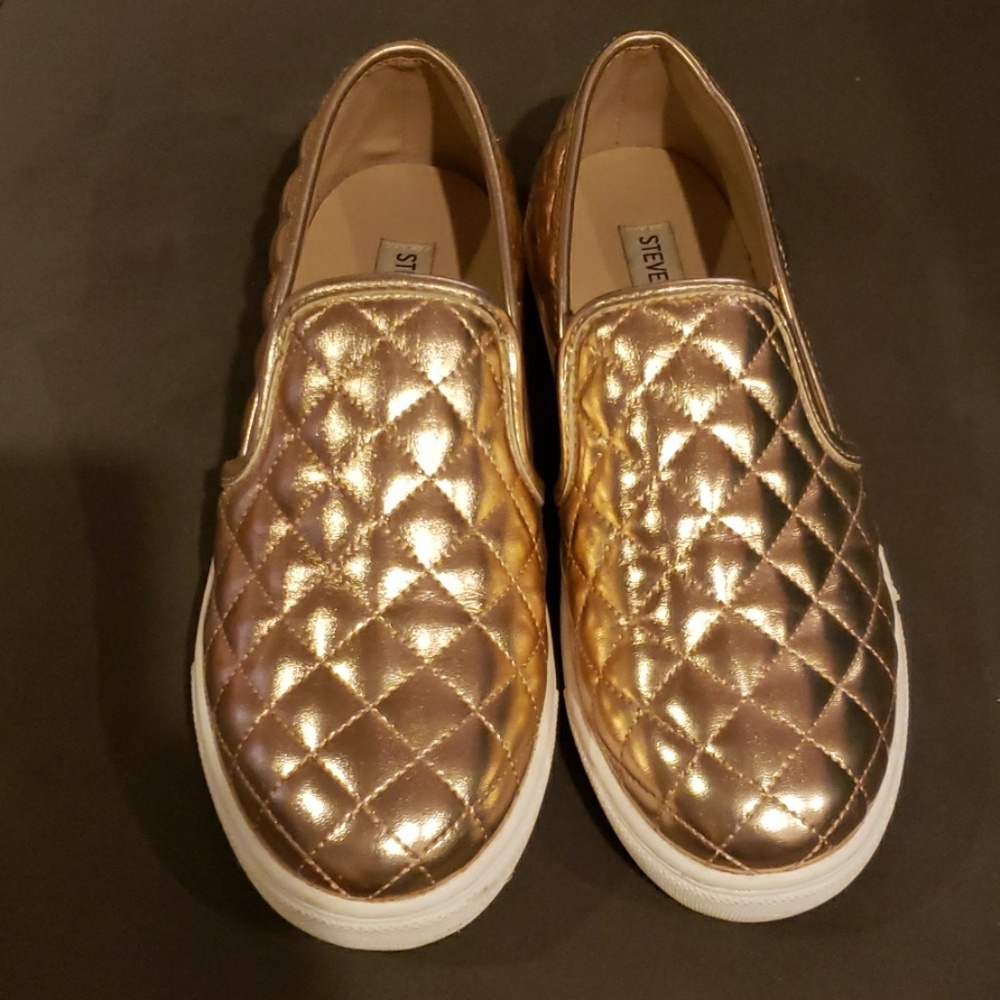 Rose Gold Steve Madden Slip on Sneakers